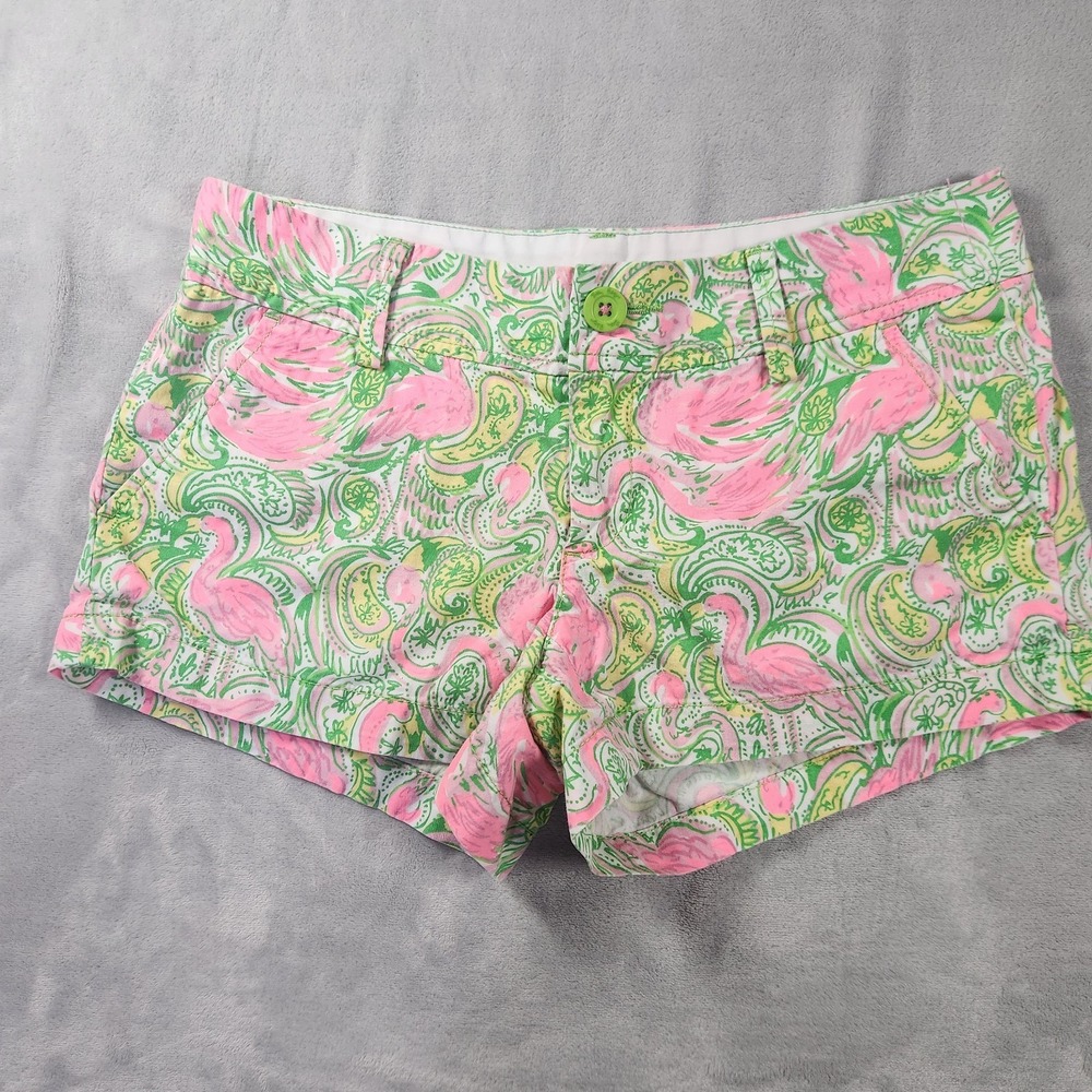 Lilly Pulitzer Women's Pink Flamingo Hot Wings The‎ Walsh Short Size 2